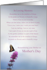 Mothers Day Remembering Your Mom Spiritual Poem with Butterfly card