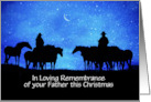 Christmas Remembrance of Father Country Western Custom Text card