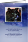 Pet Cat Sympathy Spiritual Heaven Custom Name and Photo card