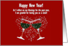 Sister Happy New Year Wine Humor Custom card
