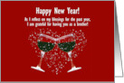 Brother Happy New Year Funny Wine Themed Customizable card