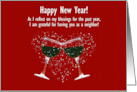 Neighbor Happy New Year Funny Customizable Wine Themed card