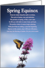 Spring Equinox Ostara Pagan Holiday with Spiritual Type Poem Flower card