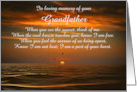 Grandfather Grandpa Sympathy Beautiful Ocean Sunset Poem Custom card