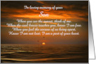 Son Sympathy Sunset into the Ocean Coastal Seaside Customizable card