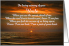 Uncle Condolences Sympathy with Customizable Text Ocean and Poem card