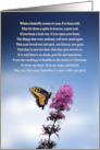 Sympathy Loss of Child Butterfly and Flower Spiritual Poem about Grief card