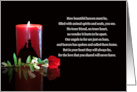 Pet Sympathy Condolences with Rose Candle Poem Heaven is Beautiful card