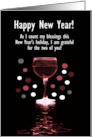 Both of You Happy New Year Funny Wine Themed Custom Cover card
