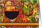 Thanksgiving Wine and Autumn Foliage with Wine and a Bit of Humor card