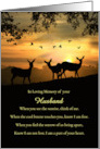 Husband Sympathy Loss of Husband Nature Custom Remembrance Poem card