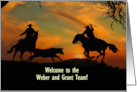 New Employee Welcome Team Work With Custom Business Name card