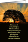 Thinking of You Bereaved Grieving Loss of Loved One Nature with Poem card