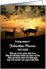 Announcement Notification of Passing Death of Loved One Deer Custom card