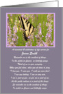 Celebration of Life Memorial Custom Name with Remembrance Poem card