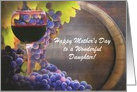 Mother’s Day to Adult Daughter Wine and Grapes Funny Custom card