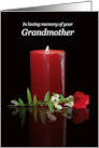Grandmother Grandma Condolences Sympathy with Candle and Rose card