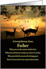 Father’s Birthday Remembrance for Loss of Dad with Poem and Deer card