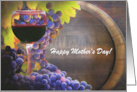 Mothers Day General Custom Cover with Wine and Grapes card