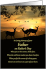 Fathers Day Remembrance Memorial Spiritual with Sunrise and Deer card
