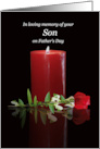 Fathers Day in Loving Memory of Son Grieving on Fathers Day card