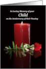 Child Anniversary of Passing Death In Loving Remembrance Candle card