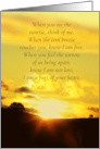 Fathers Day 1st Fathers Day Without Dad Sunrise and Memory Poem card