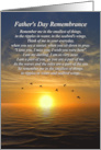 Fathers Day Sympathy Memorial First Fathers Day without Father Poem card