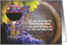 Sister and Brother in Law Thanksgiving Day Wine Humor Customizable card
