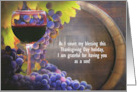 Son Thanksgiving with Wine Humor and Harvest Grapes Customizable card