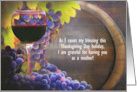 Mother Wine Happy Thanksgiving Day to Mom Funny Custom Text card
