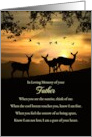 Father Anniversary of Death Beautiful Nature Outdoors with Poem card