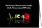 1st Anniversary of Death in Loving Remembrance Customize for Any Year card