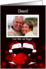 Christmas Holiday Your Photo Here Custom Humorous with Wine card