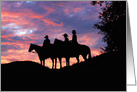 Cowboys in the Sunset Happy Birthday Sunset Sky card