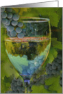 Wine Country Wine Glass Vineyard Wine Grape Birthday card