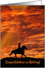 Congratulations Retirement Cowboy and Sunset card
