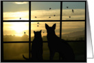 thank you for pet sitting dog and cat in window card