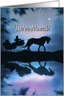 Christmas Horse and Sleigh We’ve Moved card