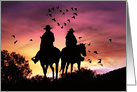 Wedding Congratulations, Cowgirl and Cowboy Country Western Riding card