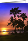 Tropical Pariadise Birthday Island Palm Tree card