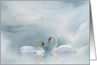 swan vow renewal invitation card