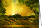 Wine Country Inspired Hello, Wine Sunset, Hi card