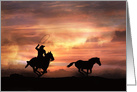 cowboy and wild horse pursue your dreams card
