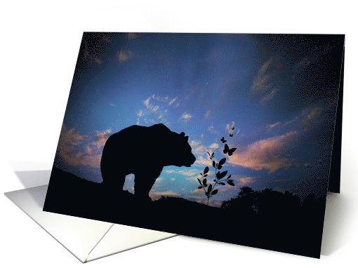Thinking about You Bear and Butterflies card (1184468)