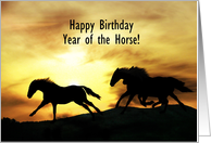 Happy Birthday Year of the Horse card