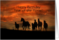 Happy Birthday Year of the Horse card