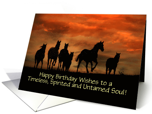 Birthday with Wild Horses Custom Cover card (1232422)