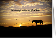 horse sympathy card...