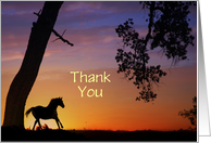 Thank you for the sympathy horse and oak tree Customizable card